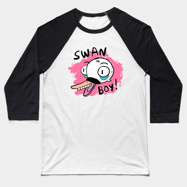 Swan Boy! Baseball T-Shirt by bransonreese